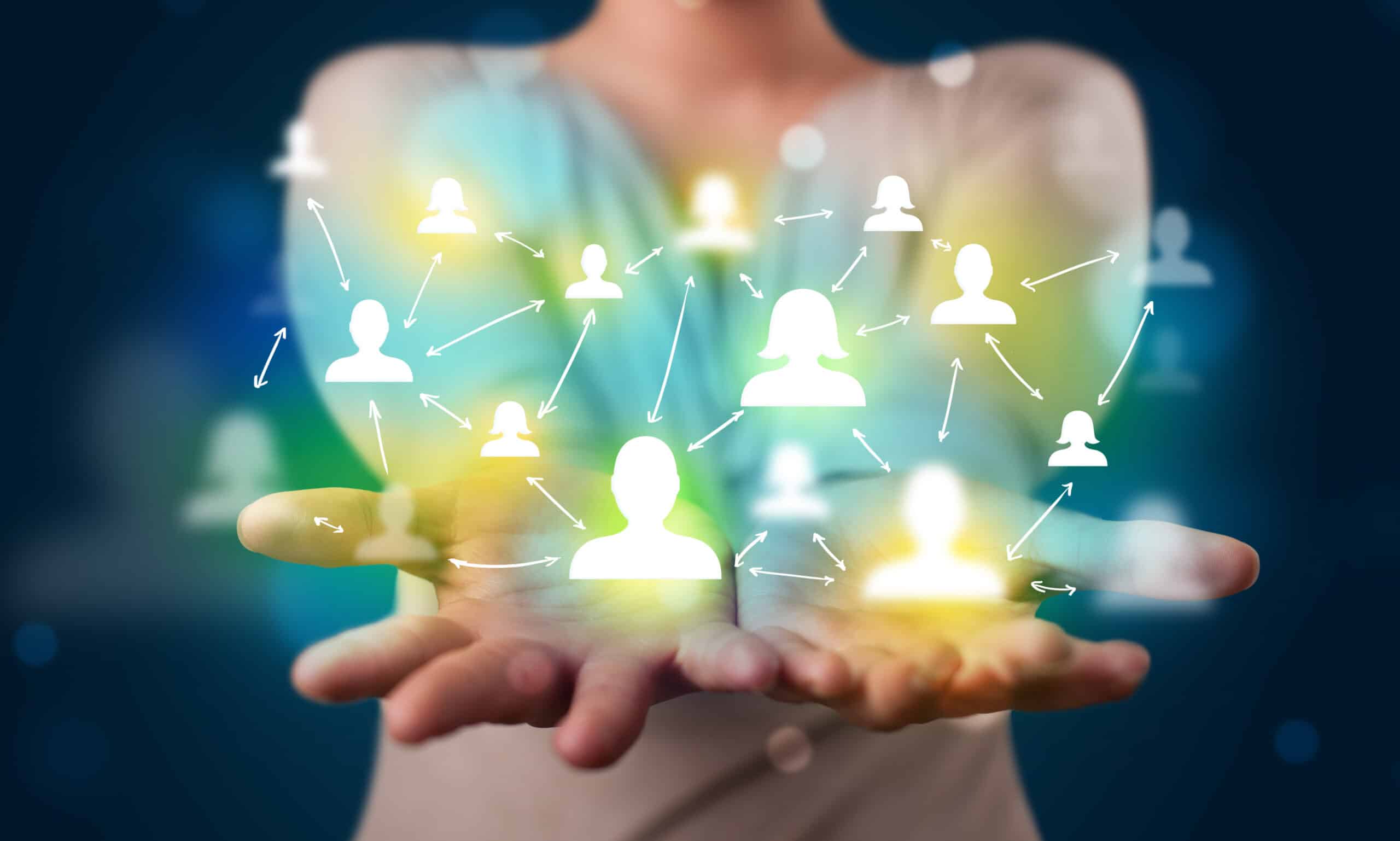 Creative presenter demonstrating modern technology during a branded production shoot